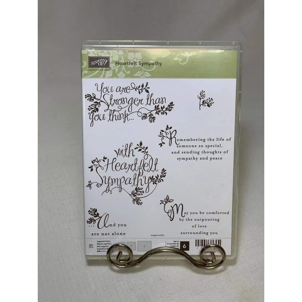 Stampin Up! Heartfelt Sympathy Cling Set Thinking Of You Get Well Card Craft Art
